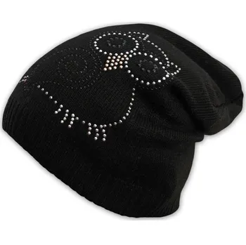 Jarní/podzimní čepice Sovička - černá, Baby Nellys Velikost koj oblečení: 110 (4-5r)