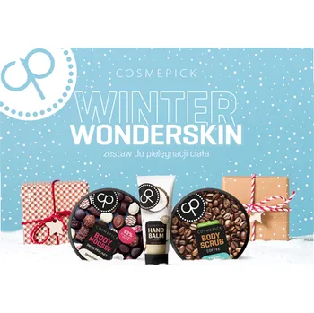 Kosmetická sada Cosmepick WINTER WONDERSKIN sada: tělová pěna, 200 ml + tělový peeling, 200 ml + balzám na ruce, 80 ml