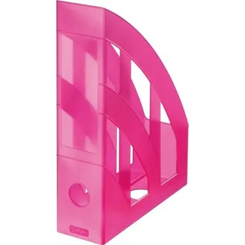 Stojan na spisy A4 - transparentní - malinová - 10531556