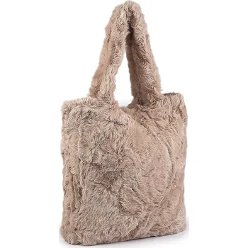 Kožešinová kabelka 36x37 cm, barva 3 béžová