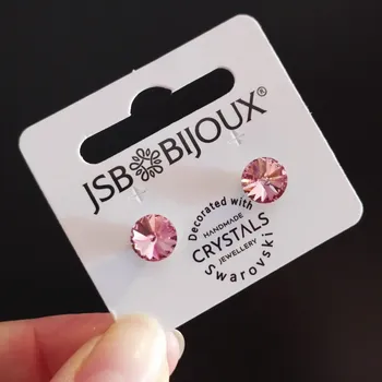 Módní doplněk JSB bijoux Náušnice RIVOLI puzety 8mm - Light Rosa