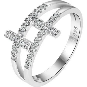 Prsten Stříbrný prsten s křížky (2,71 g, 52)