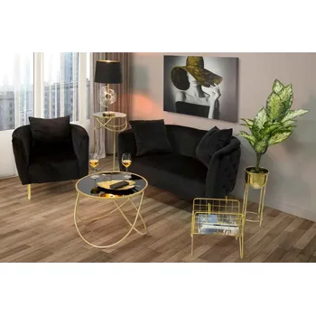 Sedací souprava Designová pohovka Pahkakino 127 cm černá