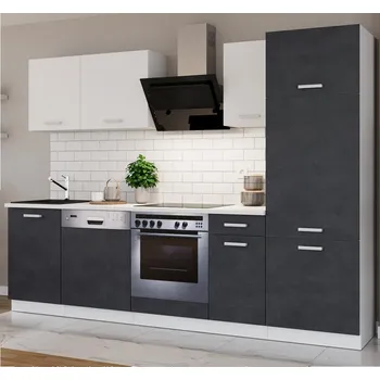 Kuchyňská linka Kuchyňská linka TONI | 270 cm | S PRACOVNÍ DESKOU | bílá/matera