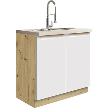 GLAMOUR b | dolní skříňka GLA-12D dřezová | 80 cm | bílá mat