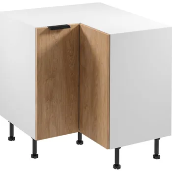 Kuchyňská skříňka SORENTO bp | dolní skříňka D90N rohová | 90x90 cm | UNI provedení | bílá/puccini