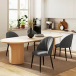 Sametové jídelní židle, 4 kusy | tmavě šedé