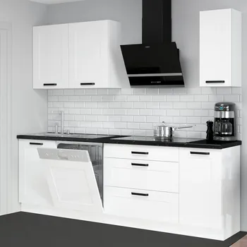 Kuchyňská linka Kuchyňská linka LUNA bb | 230 cm | PREMIUM BOX zásuvky | UNI dvířka | bílá mat