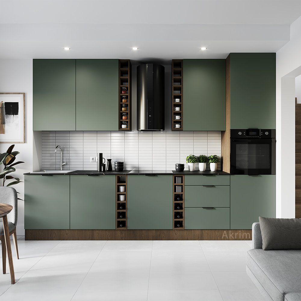 Kuchyňská linka SORENTO bg | 330 cm | UNI provedení | baltic/zelená