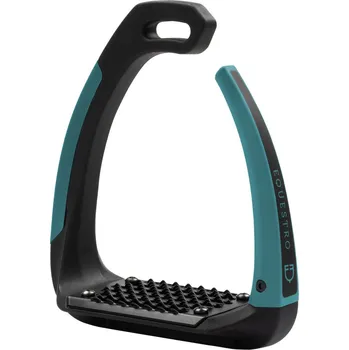 EQUESTRO Třmeny Supernova Junior Equestro, 10 cm, pár, blue coral