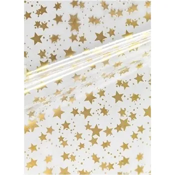 Dárková taška Vánoční dárkový sáček - transparent Starry - 18 x 50 cm - 100 ks