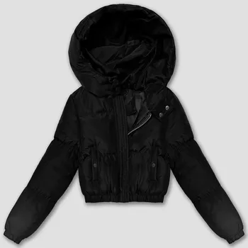 Černá krátká zimní bunda typu puffer J Style (5M3360-392) odstíny černé XL (42)