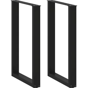 Stolová podnož OMAXI Nohy barového stolu ve tvaru U, 2 ks, černé, 60 x (90-91) cm, ocel 311634