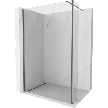 Mexen Kioto sprchová stěna Walk-in 100 x 40 cm, transparentní, zbraňová šedá kartáčovaná - 800-100-212-66-00-040 Sprchové stěny
