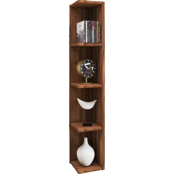 regál VCM Rohový regál Honsa, ořech 759009