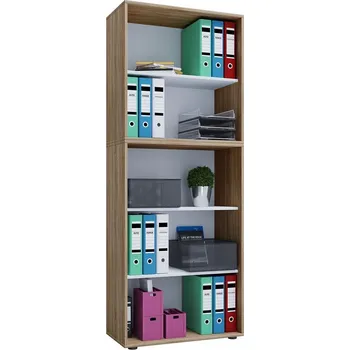 Policová skříň Vcm Kancelářská skříň Lona XXL bez dveří, dub sonoma