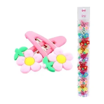 Sponky do vlasů s kytičkami, 2 ks (balení po 10)