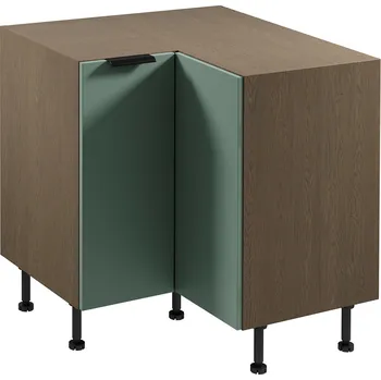 Kuchyňská skříňka SORENTO bg | dolní skříňka D90N rohová | 90x90 cm | UNI provedení | baltic/zelená