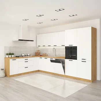 Kuchyňská linka Kuchyňská linka LUNA ab | 210x350 cm | PREMIUM BOX zásuvky | UNI dvířka | artisan/bílá