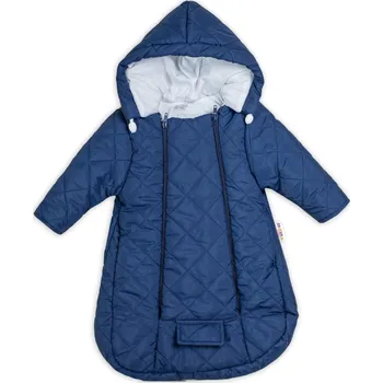 Kojenecké oblečení Kombinézka s kapucí do autosedačky, kočárku Lux Baby Nellys ®prošívaná - granát Velikost: 68 (3-6m)