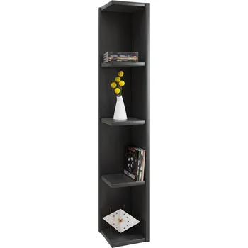 regál Vcm Rohový regál Honsa, černý