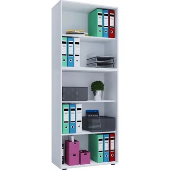 Policová skříň Vcm Kancelářská skříň Lona XXL bez dveří, bílá