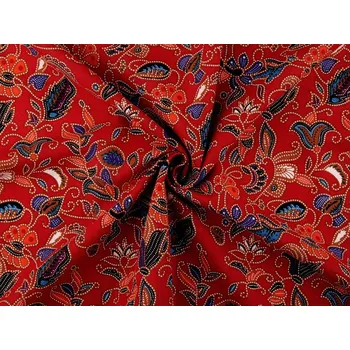 Bavlněná látka orientální METRÁŽ - 2 červená tmavá