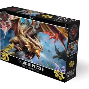 Puzzle 3D puzzle – draci, 100 dílků