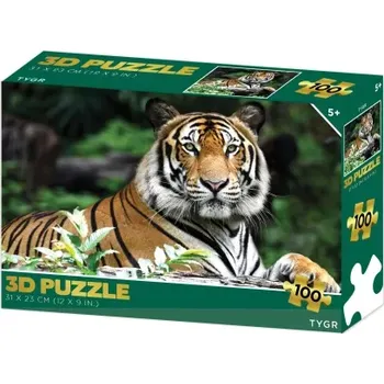 Puzzle 3D puzzle tygr, 100 dílků