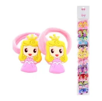 Gumičky do vlasů s motivem princezen — 2 kusy