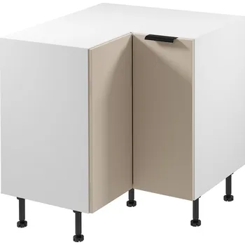 Kuchyňská skříňka SORENTO pl | dolní skříňka D90N rohová | 90x90 cm | UNI provedení | bílá/béžová