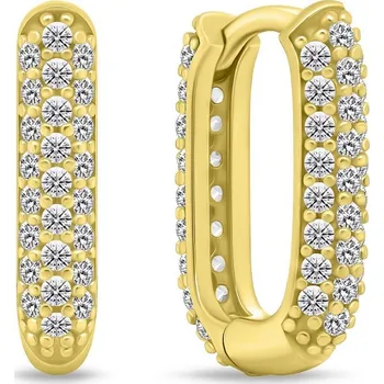 Náušnice Brilio Silver Třpytivé pozlacené náušnice se zirkony EA1023Y + 2 měsíce na vrácení zboží