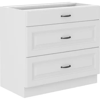 STILO bb | dolní skříňka 80D 3S zásuvková | 80 cm | bílá/bílá mat