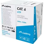 Síťový kabel LAN UTP kat. 6 CU 100 m šedý CPR, Fluke Passed