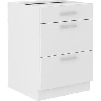EKO WHITE | dolní skřínka 60D 3S se zásuvkami | 60 cm | bílá mat