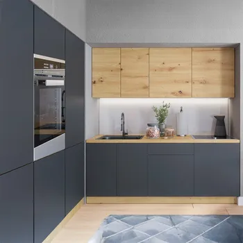 Kuchyňská linka Kuchyně LANGEN šp | sestava D push open | 180 + 200 cm | SOKL v CENĚ | artisan/šedá