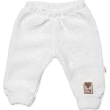 Kojenecký body Baby Nellys Pletené kojenecké kalhoty Hand Made Baby Nellys, bílé Velikost: 56/62 (0-3m)