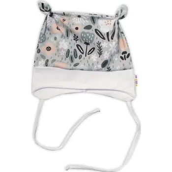 Kojenecký body Baby Nellys Kojenecká čepička uzlíček na zavazování - Palouček, mátová, vel. 68/74 Velikost: 68/74 (6-9m)