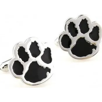 Manžetový knoflíček Manžetové knoflíčky psí tlapky, kynolog Černá