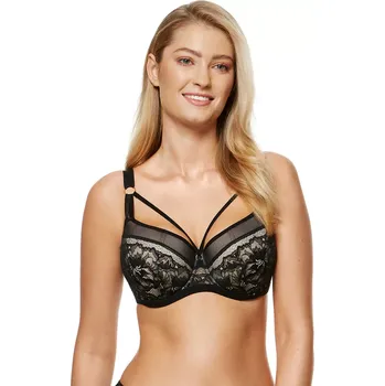 Podprsenka Dámská podprsenka Gwen-B4 Černá s béžovou - Gorteks černá-béžová 90C