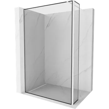 Mexen Kioto sprchová stěna Walk-in 90 x 30 cm, černý rám, bílá - 800-090-212-20-70-030 Sprchové stěny