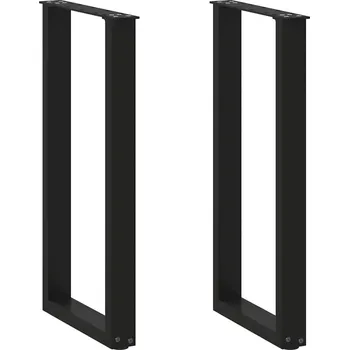 Stolová podnož OMAXI Nohy konzolového stolku ve tvaru U, 2 ks, černé, 28 x (72-73) cm, ocel 311078
