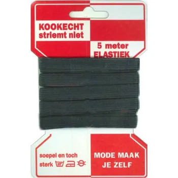 Textilní guma Gumička 5 metrů černá - 10 mm