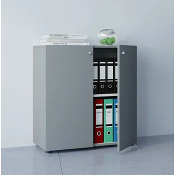 Komoda Vcm Komoda s dvířky Vandol V1, šedá