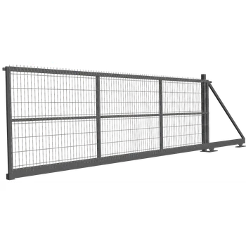 brána Samonosná pozinkovaná posuvná brána s panelem 3D 300 x 160 cm