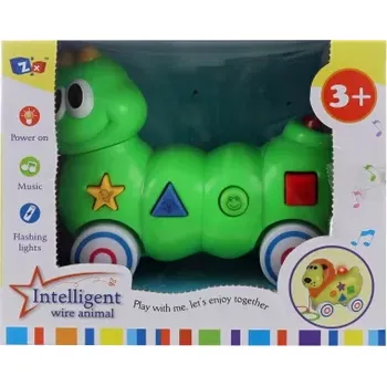 Hračka pro nejmenší Tahací housenka na baterie