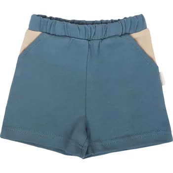 Dětská móda Mamatti Bavlněné kraťásky Dinosaurus - modré Velikost: 74 (6-9m)