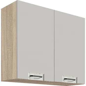 FAVORIT s | horní skříňka FL-43G policová | 80 cm | šedá lesk | VÝBĚR KORPUSU