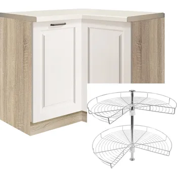 Kuchyňská skříňka SMART b | dolní skříňka SM-16D rohová + otočná police | 90x90 cm | VÝBĚR KORPUSU | bílá mat