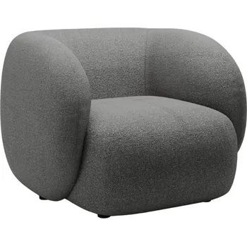 Křeslo Micadoni Tmavě šedé bouclé křeslo Kate